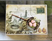 Birds Nest Hair Pin -Pink Eggs