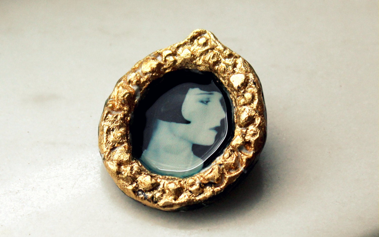 Louise Brooks Gold Movie Star Brooch