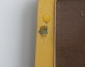 Vintage Nursery Frame - Yellow with Field Mice and Balloons