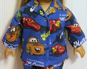 American Girl Doll Clothes Disney CARS Flannel Pajamas fit 18inch Doll - Made in America