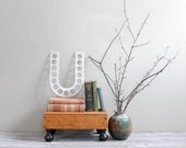 Vintage Industrial Sign Letter U