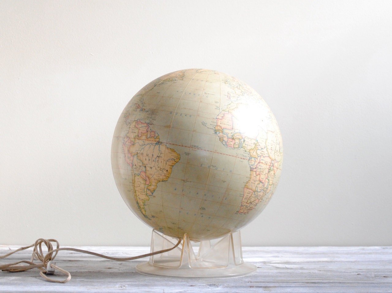 Vintage 12" Light Up Globe