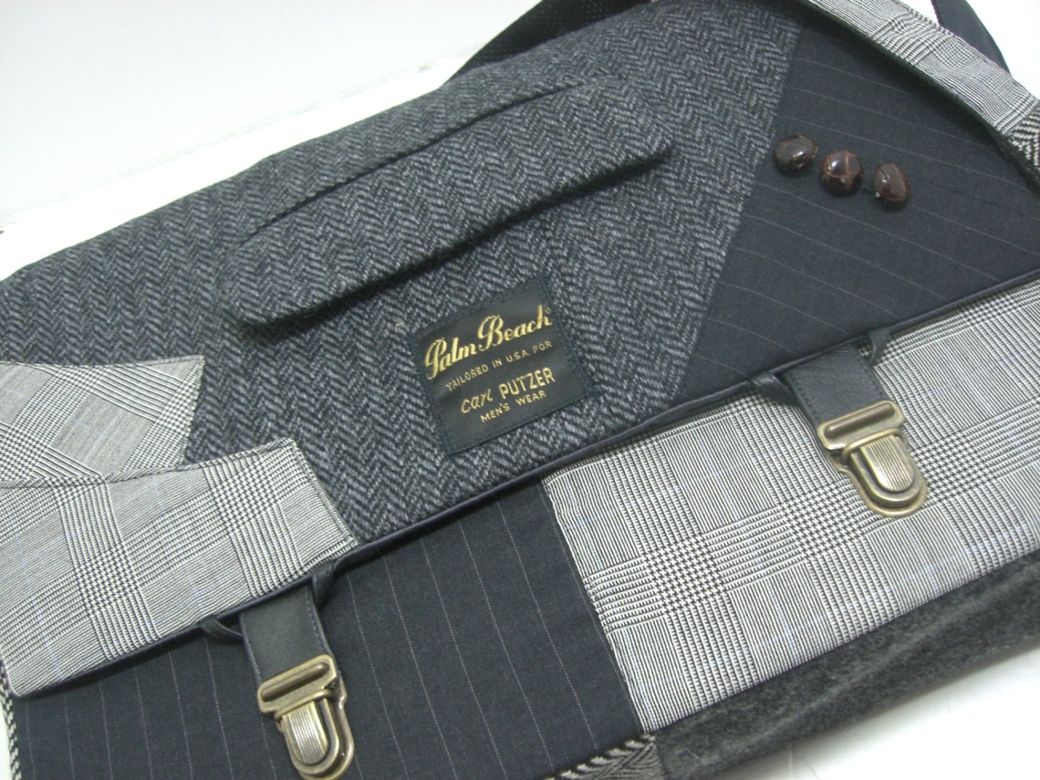Custom order for Jacob, 4" deep, 15 inch laptop bag for Mac Book Pro 15" case sleeve Cover Mac Laptop messenger bag with strap-Recycled