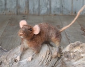 Needle Felted Brown Rat