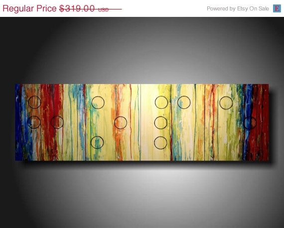 ART PAINTING SALE Art original Abstract painting Today show Jmjartstudio Original 4 Piece Braille Painting 20 X 64 Inches Hope custom