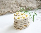 Burlap Bag Favors Seed Bomb HEARTS Forget-me-not Flower 5 sets Eco Natural Wedding Favors