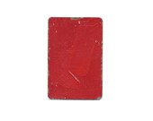 Red Abstract Acrylic Painting ACEO Original Painting / Artist Trading Card, Red With Gold Accents