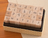 New-Small but not Mini Japanese Garamond Lower Case Letters Stamp Set - for card making, scrapbooking, Journaling, invitations