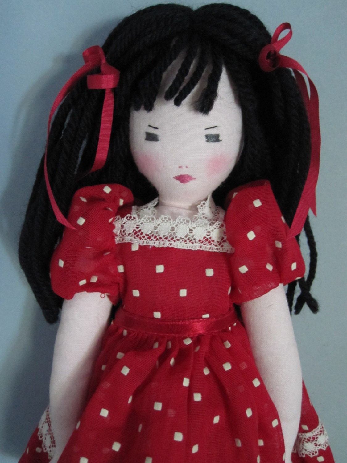 RUBY,  Rag Doll, Cloth Doll, Soft Toy Doll, OOAK Doll, Edith Flack Ackley Vintage Pattern Doll
