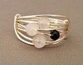 Rose Quartz and Oxyx Signature Design Wire Wrapped Ring