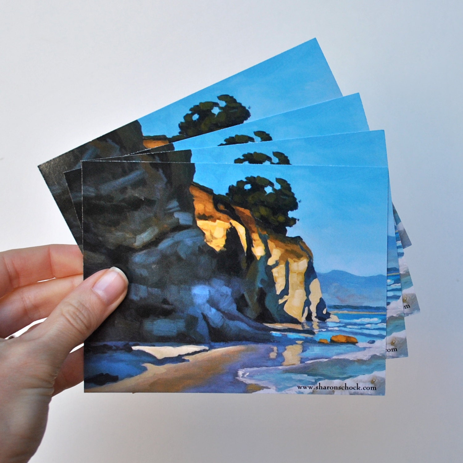 Art Postcards - Set of 6 - with envelopes - Leadbetter Cliffs