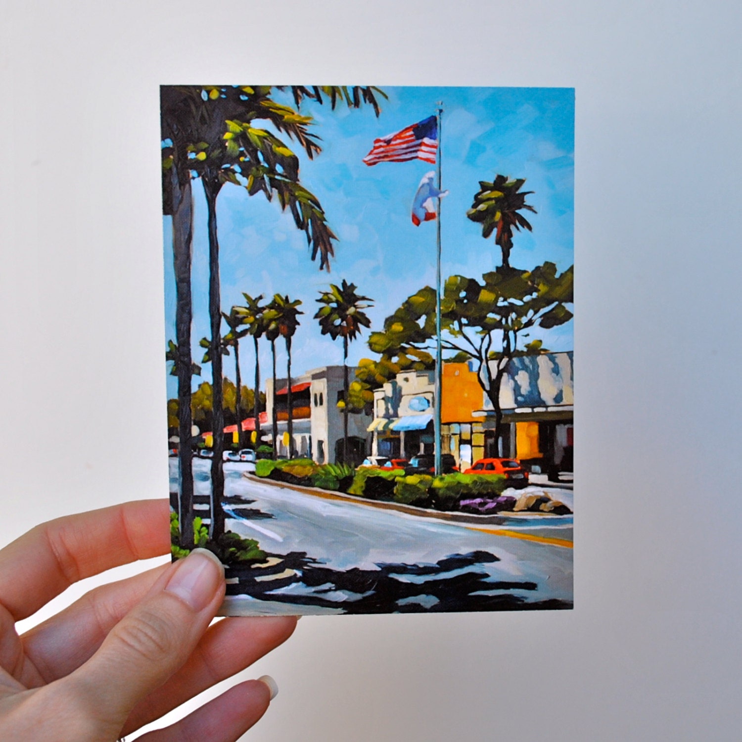 Art Postcards - Set of 6 - with envelopes - California Beach Town