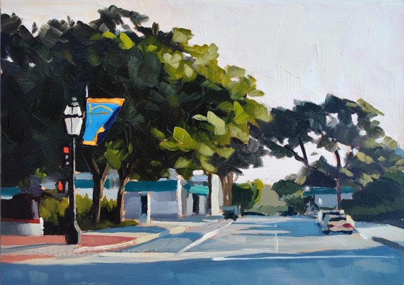Santa Barbara Oil Painting - State and Gutierrez - 5x7