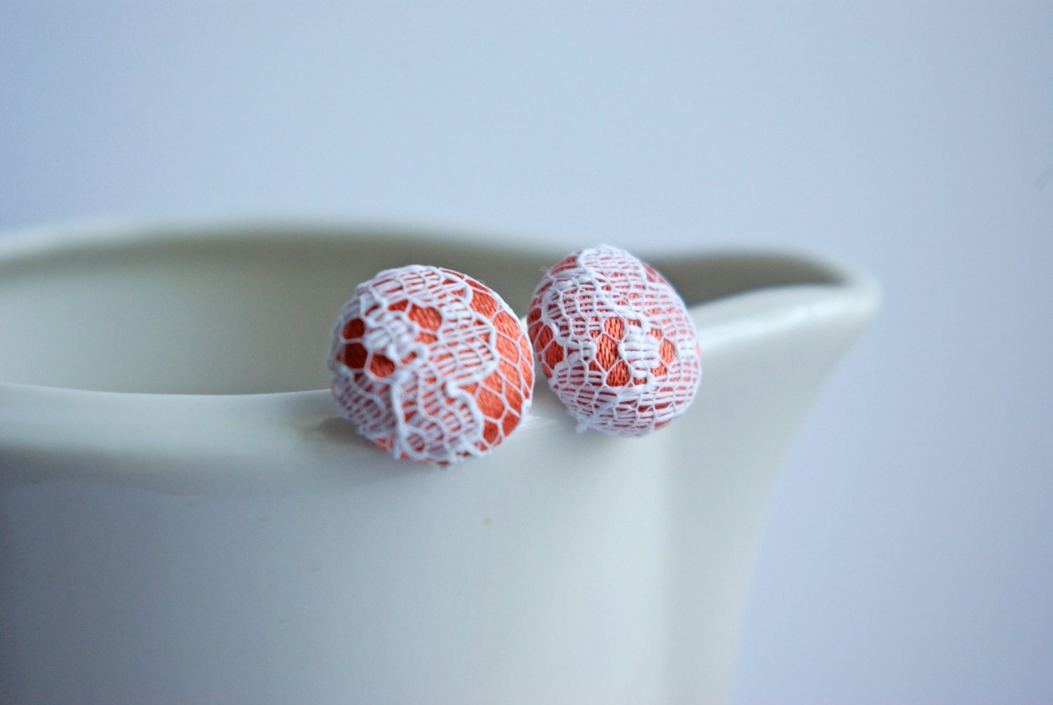 Button Earrings, Button Studs, Fabric Covered Button Earrings, Small Earrings, Surgical Stainless Steel Earrings, Elegant Earrings
