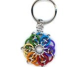 Rainbow Key Ring Charm, Keychain, Bag Charm, Chakra Colors, LGBT