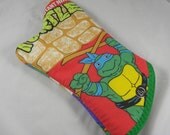 Teenage Mutant Ninja Turtle Vintage Reclaimed Fabric Oven Mitt