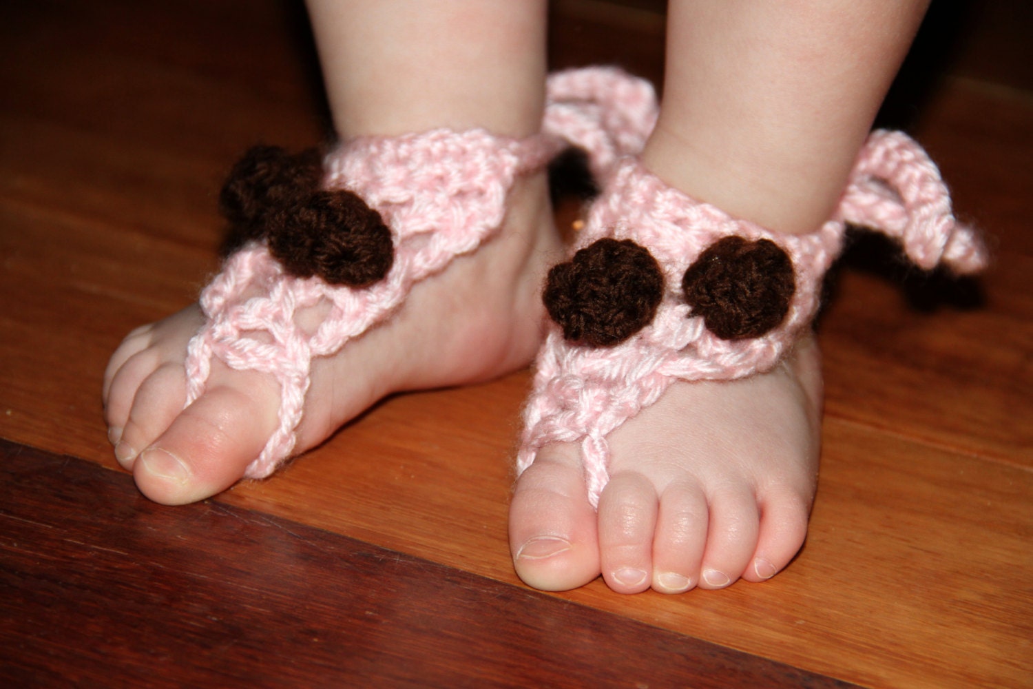 PDF Pattern - Crochet Barefoot Sandals for Babies