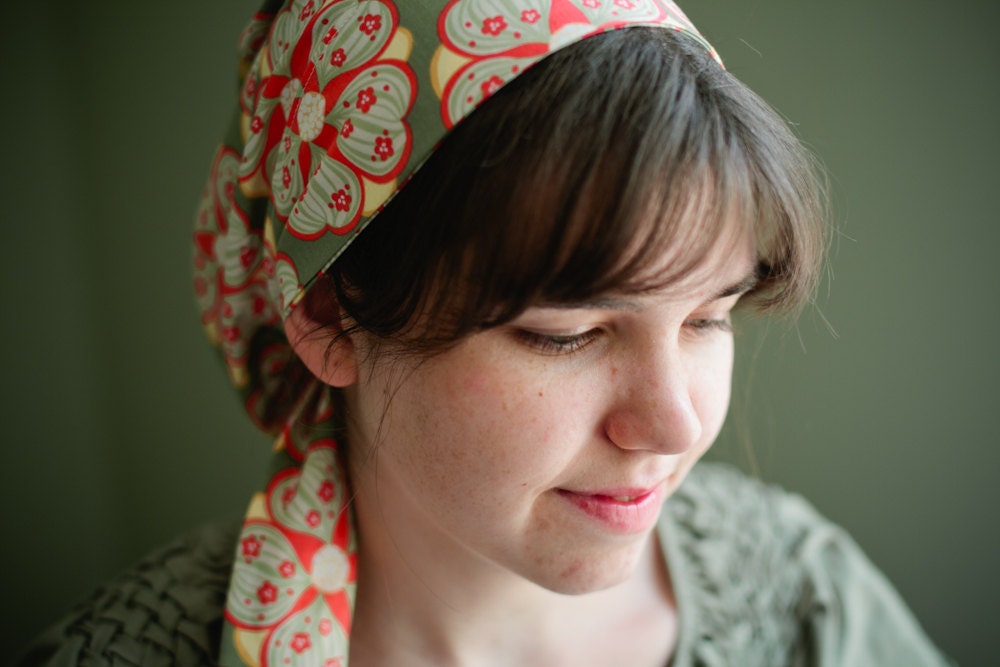 Snood    Multi-Color Floral Snood -Hair Prayer Covering Veil Snood  Mother's Day GiftHeadcovering Head Cover Tichel