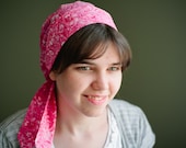 Snood    Pink  Floral Snood - Hair Prayer Covering Veil Hair Snood   Mother's Day GiftHeadcovering Head Cover Tichel