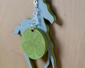 Lucky Wood Pony Pendant with Silver Plated Chain