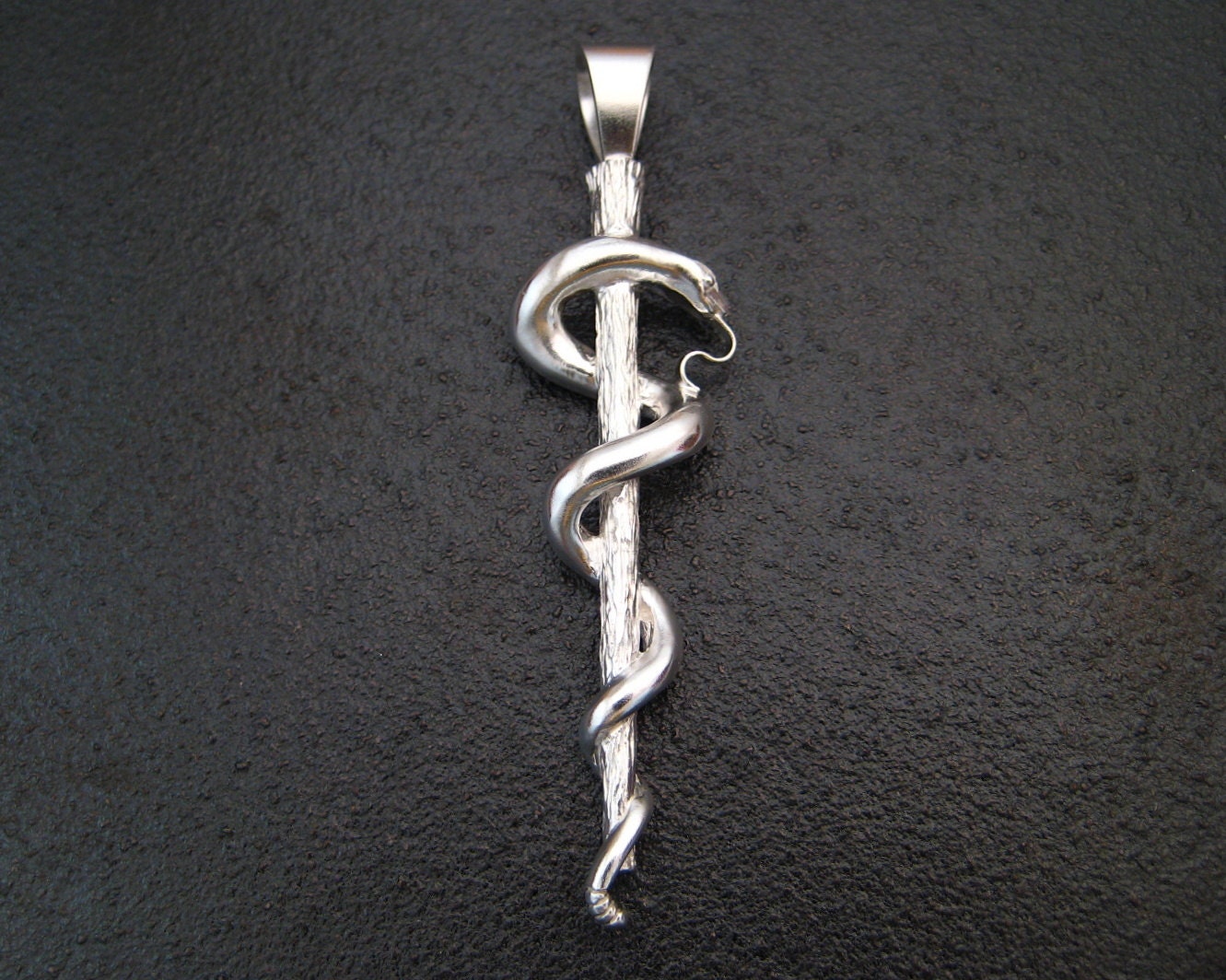 Staff of Asclepius Pendant