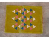 Gold Triangle Print Pillow Cover