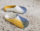 Handmade felted slippers - US 9-10 UK 7 EU 40 - Ready to ship - aureliaLT