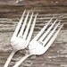 Mr. Mrs. Wedding Cake Forks 1923 Bird of Paradise Hand Stamped Mr. Mrs. Fork Set