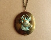 30% OFF COUPON SALE - Woodland Deer Locket