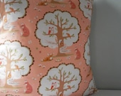 Woodland Fox n Owl Pillow / Cushion cover