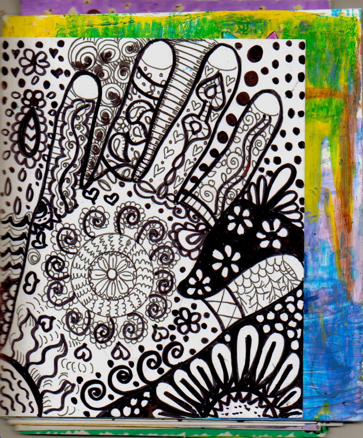 A Hippie Girl's March Art Journal, the original