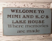 Custom Personalized Lake House, Cabin, Resort, Camper, Fish House Welcome Sign