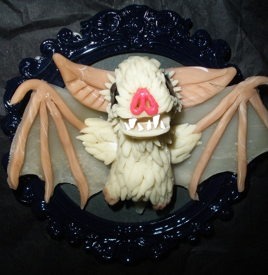 Bat glow in the dark polymer figure