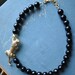 Gold Leopard Panther Black Onyx Statement Necklace