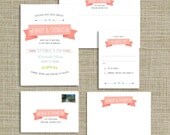 Charming Banner Wedding Invitations
