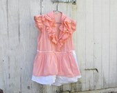 upcycled clothing / romantic cropped shirt - " wearable art shirts " collection - Funky Eco Upcycled Shirt by CreoleSha - Layered Collection