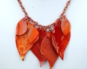Fringe Foliage Necklace in Flame