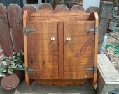Rustic Reclaimed Wood Cabinet-Shelf, Kitchen or Bath, Barn Wood, Porcelain Knobs.