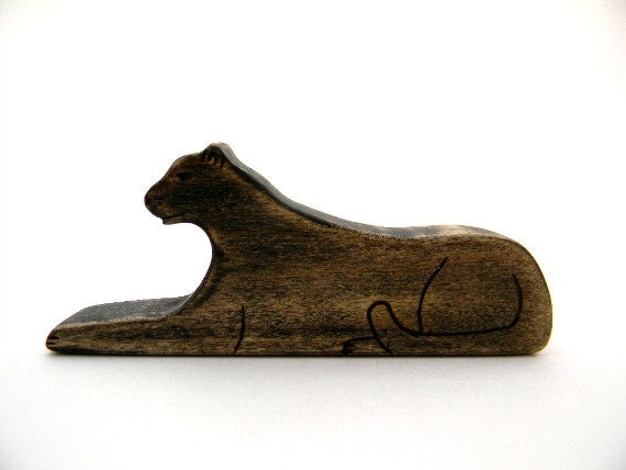 panther wooden eco friendly toy waldorf animal toys