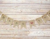 THANK YOU burlap banner, photo prop