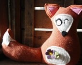 fox stuffed animal, fox plush, stuffed fox, woodland decor, earth friendly, handmade