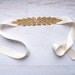 Venise Lace Bridal Sash - Wedding Accessory - Mirrored Leaves - Ivory Or Black Satin Ribbon - Custom Color