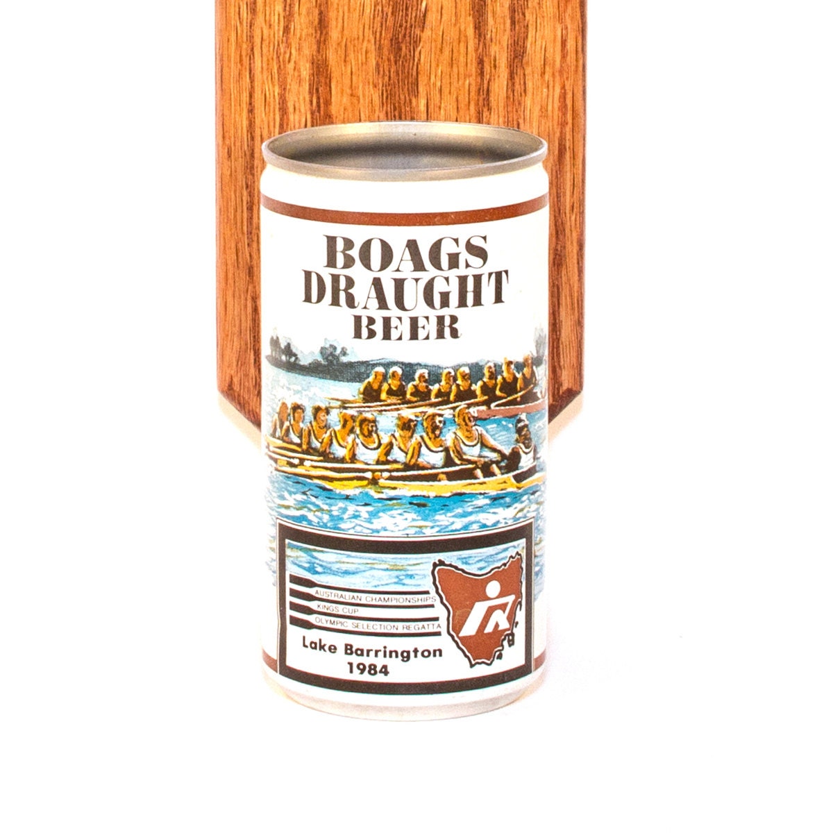 Boags Boat Wall Mounted Bottle Opener with Vintage Tasmanian Regatta Beer Can Cap Catcher - Barware Gift for Grad Dad Groosmen Father