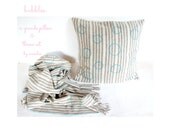 B u b b l e s  Pillow. Hand-Embroidered X-Grande Wool Floor Throw Pillow. Choose Your Embroidery Color