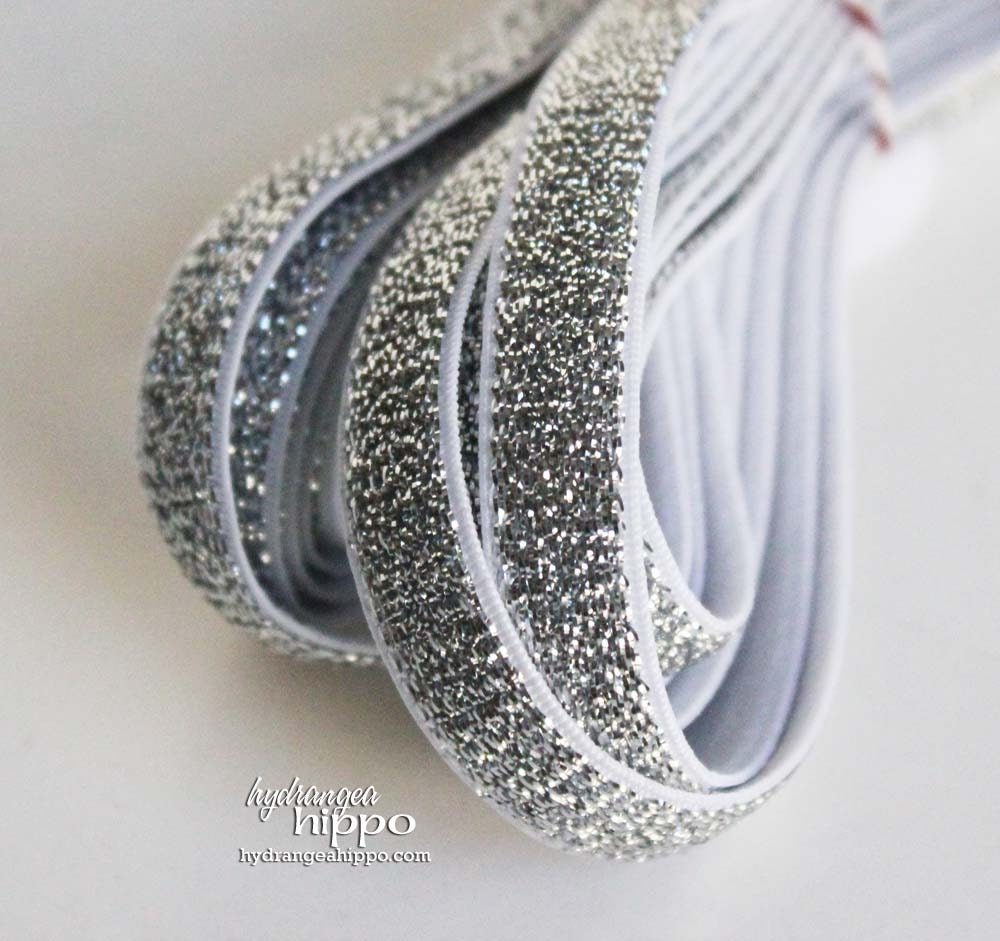 Shimmer SILVER Elastic Ribbon - 3 Yards - LAST CHANCE