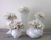Milk Glass Vases Instant Collection Five Piece Set