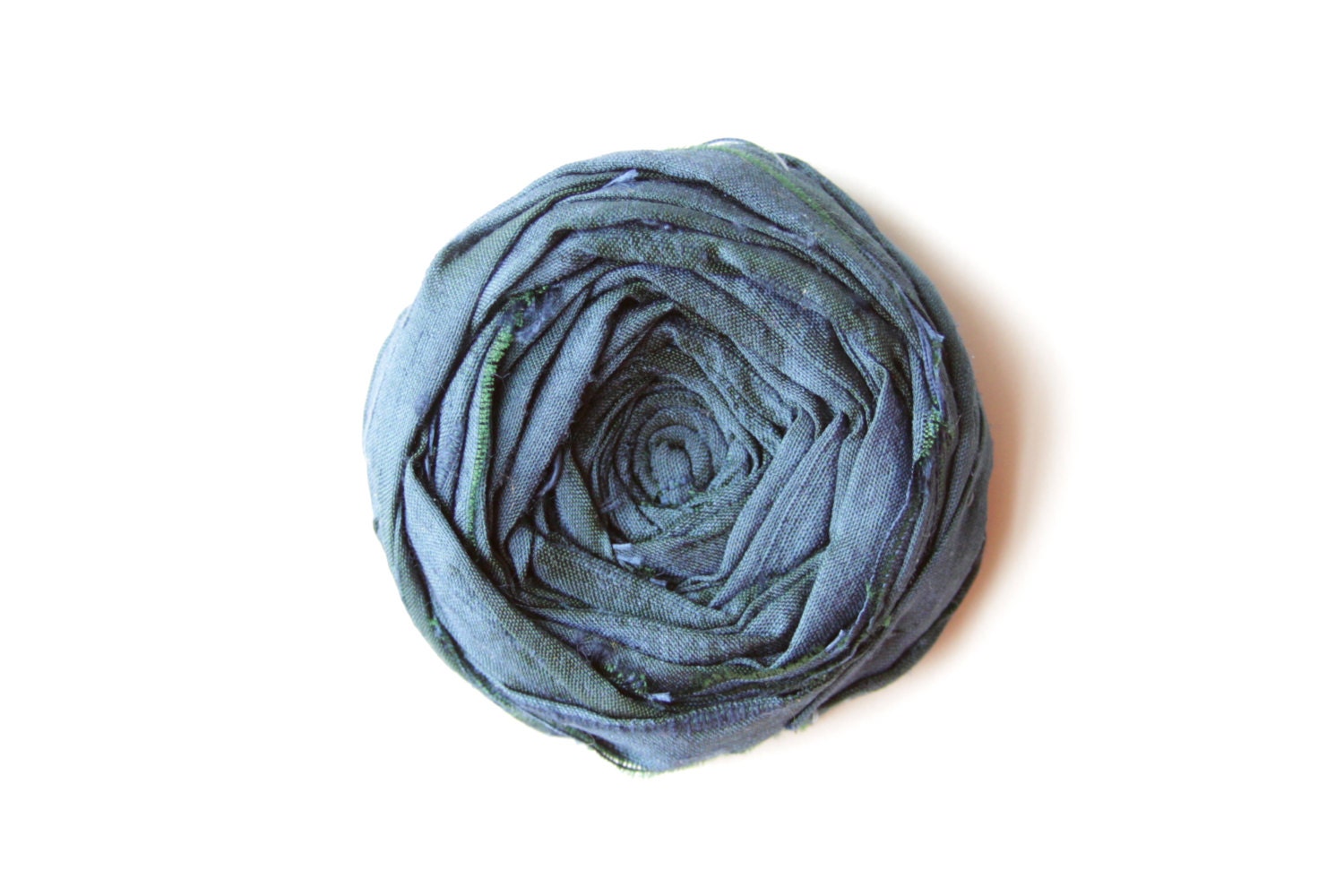 Rosette Brooch Pin Deep Indigo Blue Flower Boutonniere Flower Pin 2.5 inch