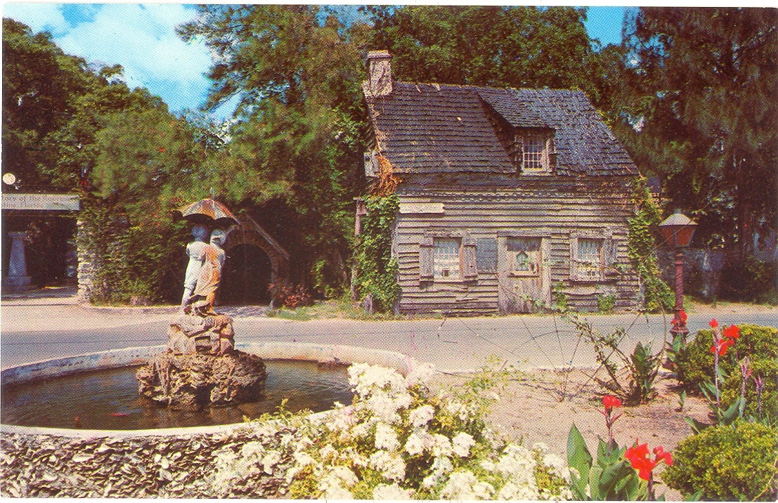 Vintage Florida Postcard - Saint St Augustine - Oldest Wooden School House