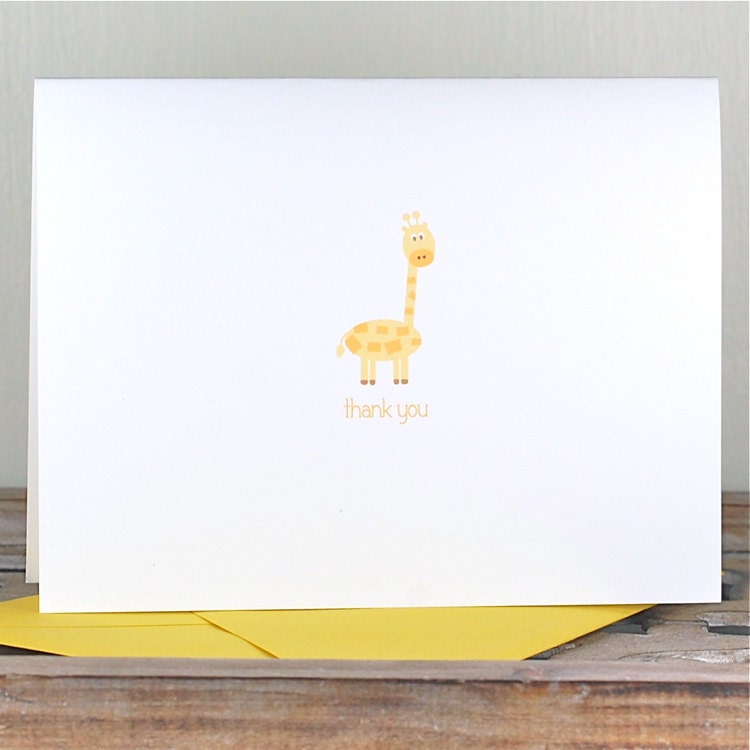 Baby Shower Thank You Cards / Baby Thank You Cards /  Baby Thank You Cards / Baby Thank You Cards - Giraffe