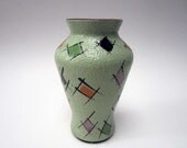 Vintage West German pale green glazed ceramic VASE - LeFrenchBazaar
